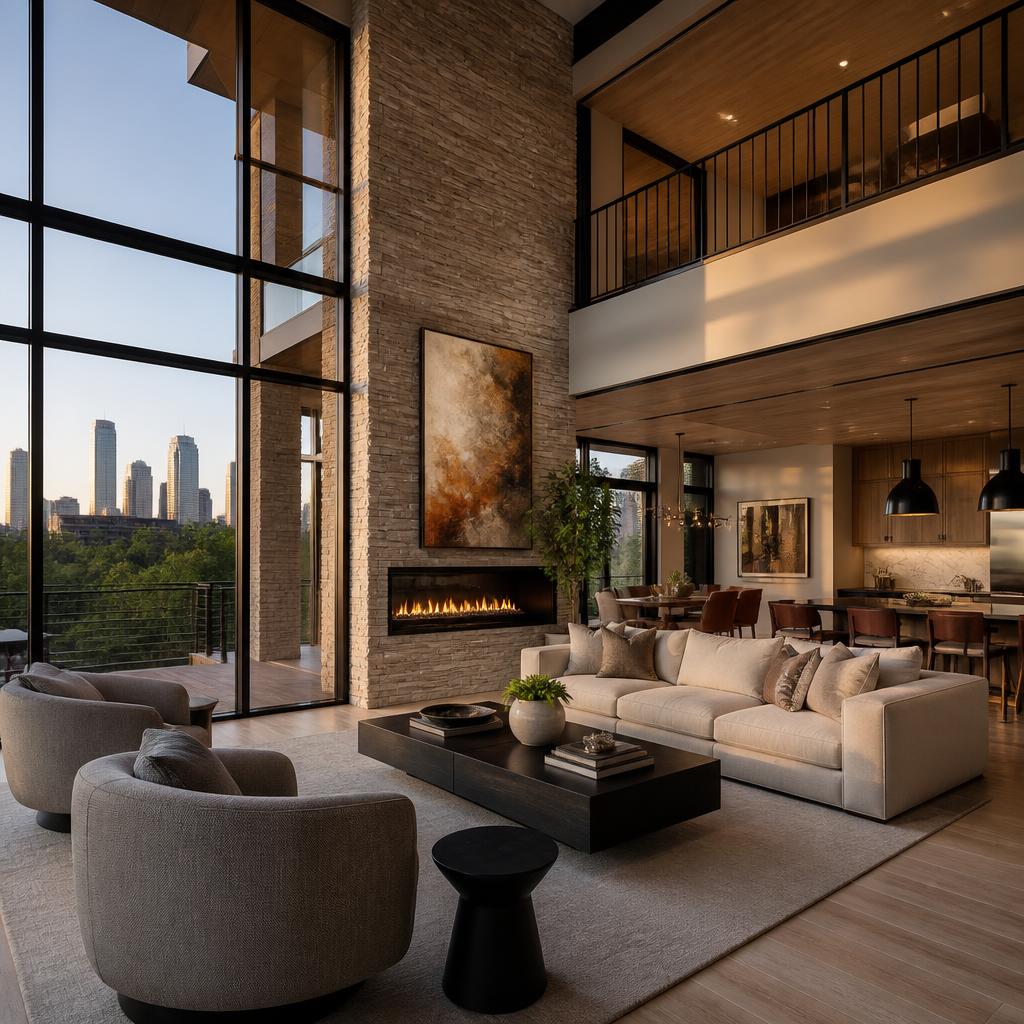 Luxury Houston residence with skyline views